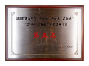 市建設(shè)系統(tǒng)“我運(yùn)動(dòng)、我健康、我快樂(lè)”“水務(wù)杯”首屆職工田徑比賽團(tuán)體第五名